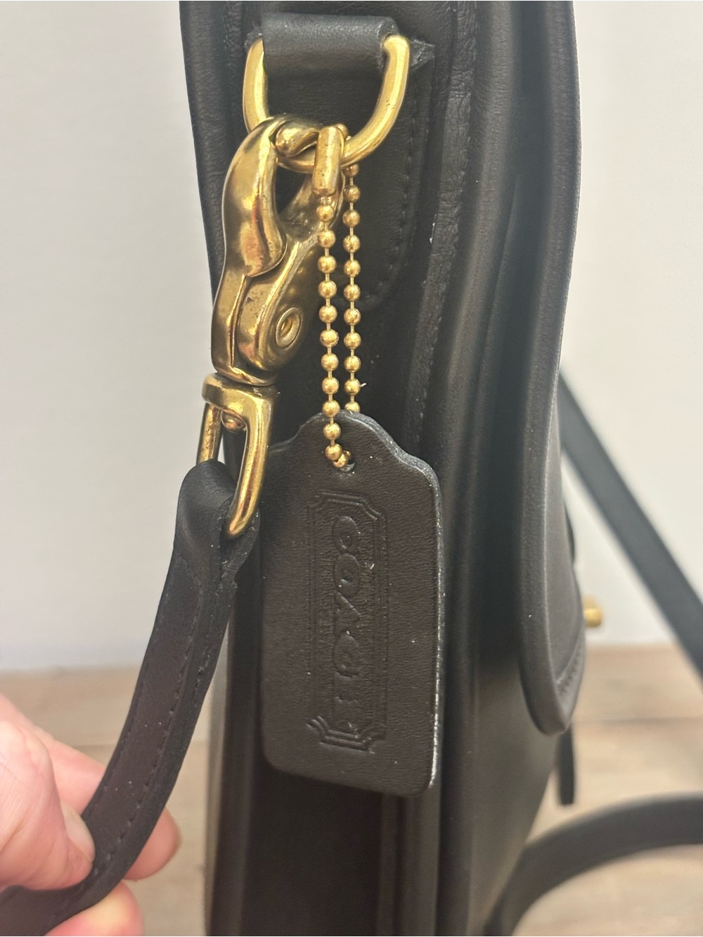 Vintage 90’s Black COACH Station Leather Bag 5130-crossbody- Beautiful! - Picture 13 of 16